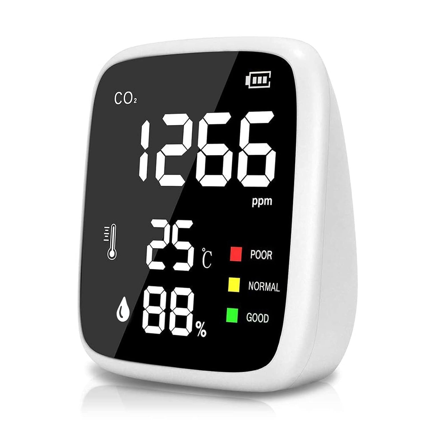 Amazon.co.jp: Absdefen co2メーターモニター 二酸化炭素検出器 二酸化